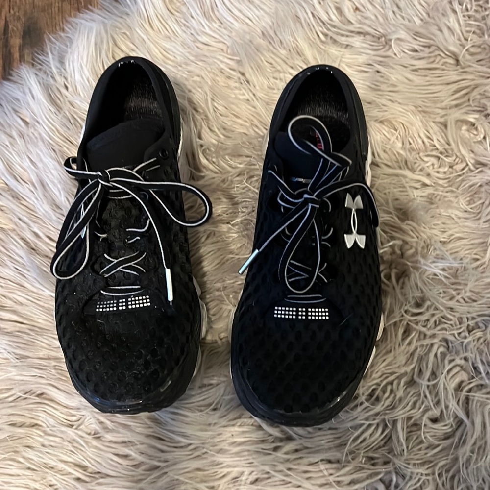 Black under-armor shoes